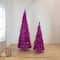 4ft. Unlit Pink Tinsel Pop-Up Artificial Christmas Tree
